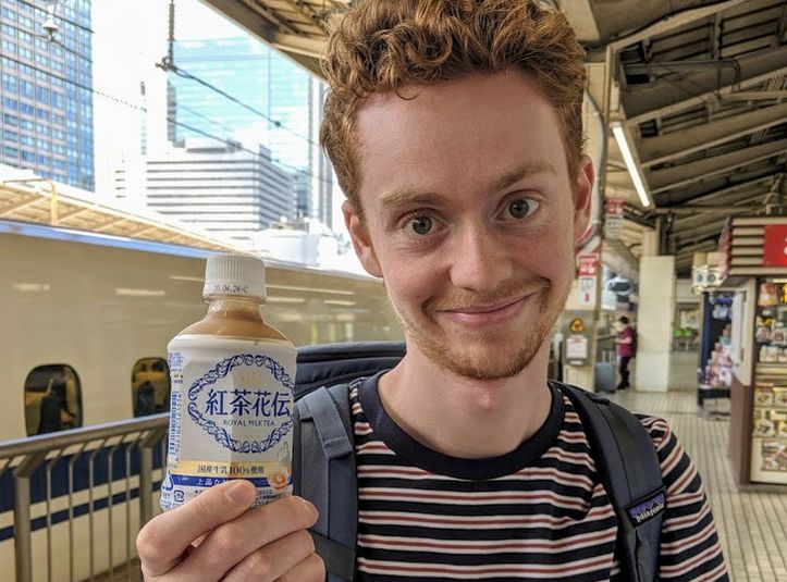 strange boi waiting for train