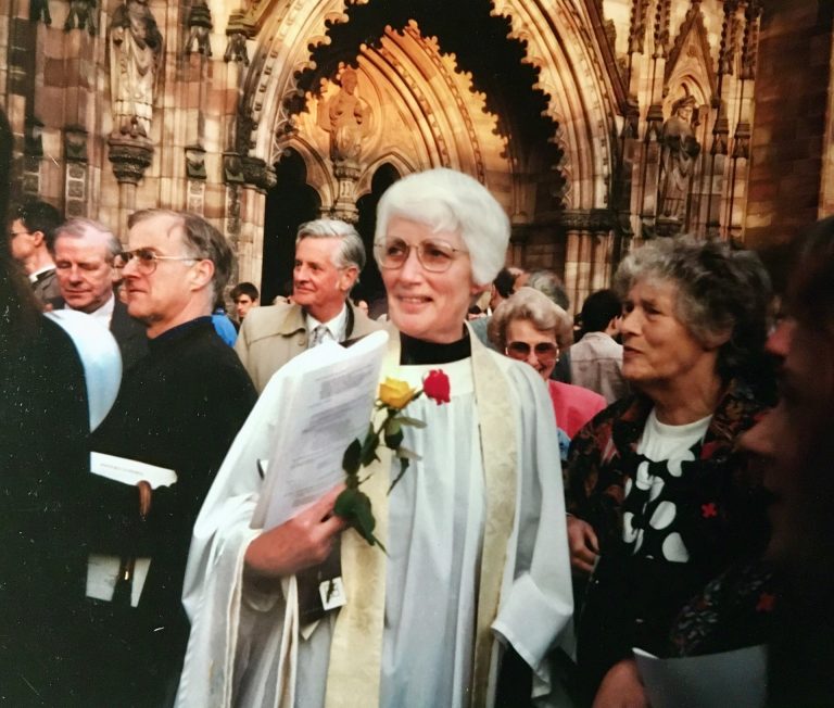 Granny being ordained at Hereford Cathedral